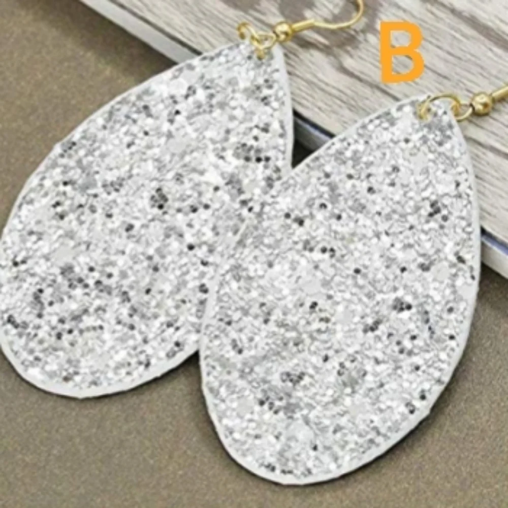 Sequin Teardrop Earrings - Picture 4 of 8